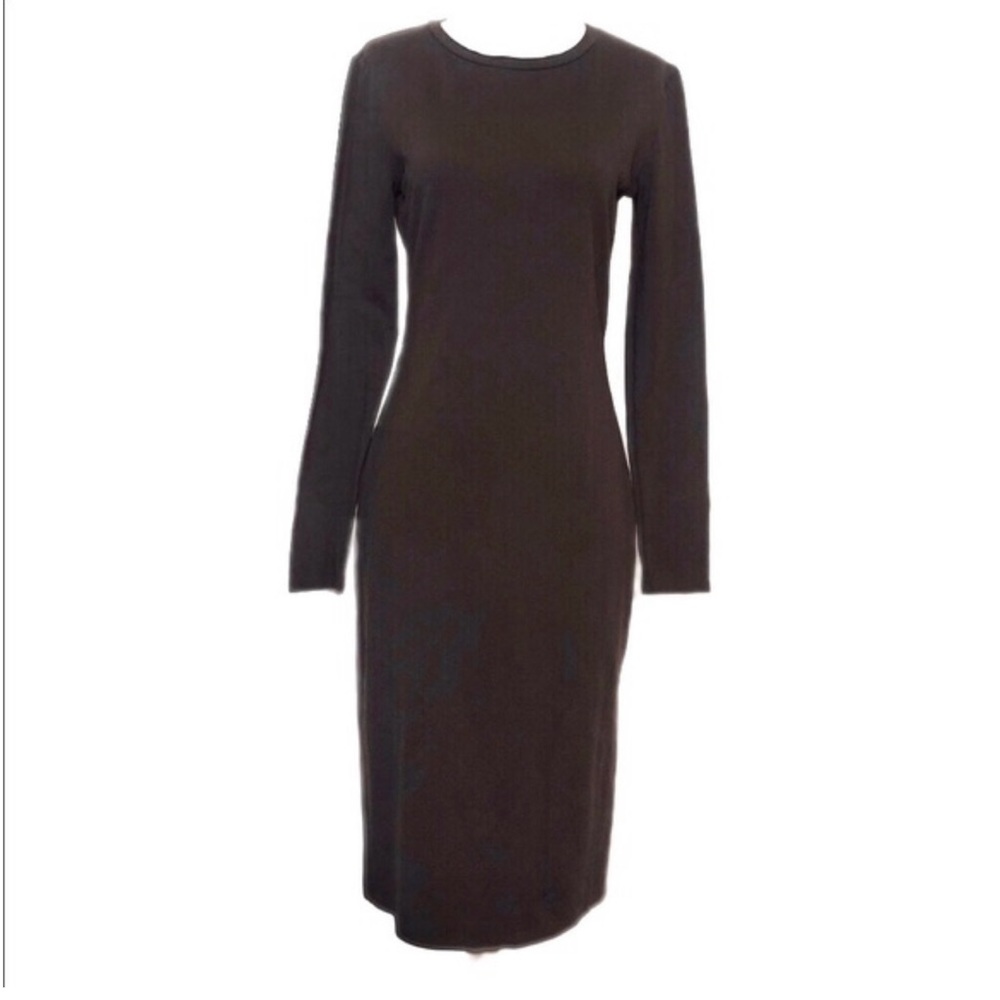 PHILOSOPHY DRESSES • Chocolate Brown Long Sleeve Fitted Dress • Small • - Picture 1 of 6